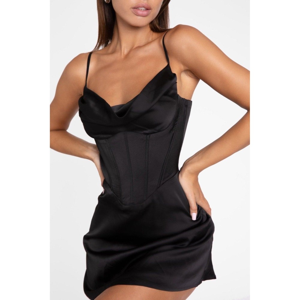 Satin Corset Slip Mini Dress